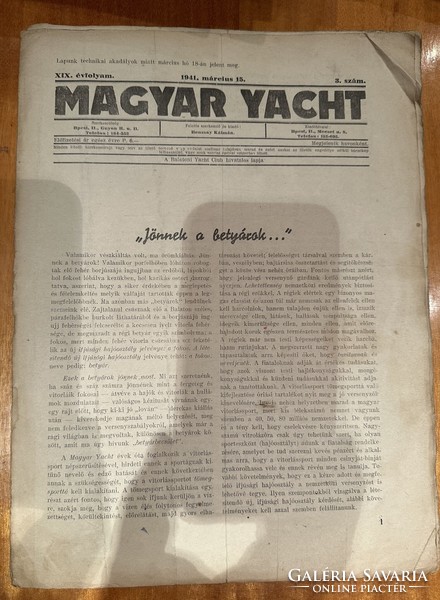 Hungarian yacht March 15, 1941