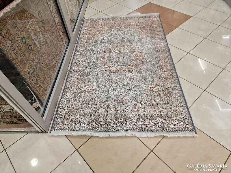 Kashmir 120x200 cm hand-knotted silk brown carpet bfz495