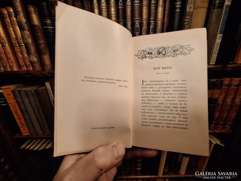 1894 iparművészeti remek! GOTTERMAYER kötés patika-tiszta! BAUMBACH RUDOLF:REGÉK -RŐSER JÁNOS KIADÁS