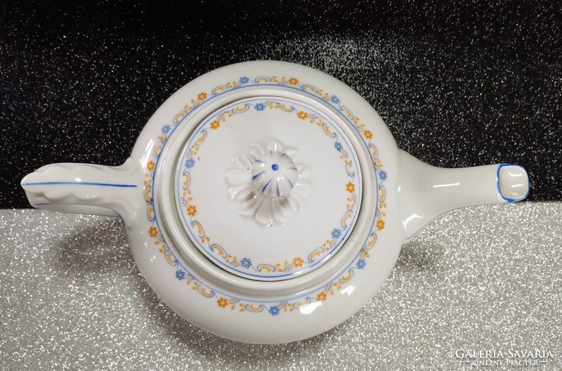 Virágmintás porcelán teáskanna