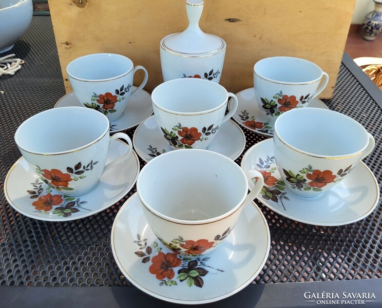 6 személyes JRJS kolozsvári teás készlet, de hosszú kávénak és cappuccinonak is remek