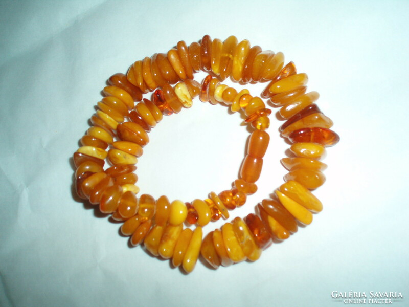 Vintage large eye amber necklace