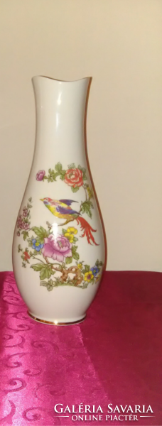 Bird of paradise porcelain vase from Hollóháza