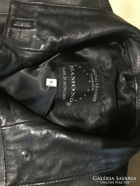 Retro elongated leather jacket genuine soft leather jacket women's xxl about flawless new