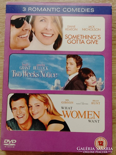 3 Romantic comedies  angol nyelvű  3 db dvd