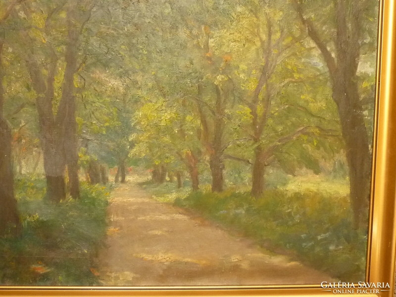 János László Áldor oil painting for sale: forest road
