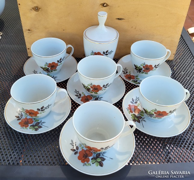 6 személyes JRJS kolozsvári teás készlet, de hosszú kávénak és cappuccinonak is remek