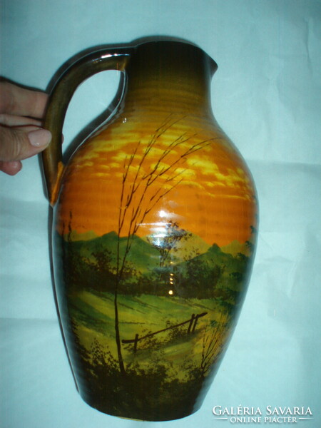 Vintage schramberg majolica large jug