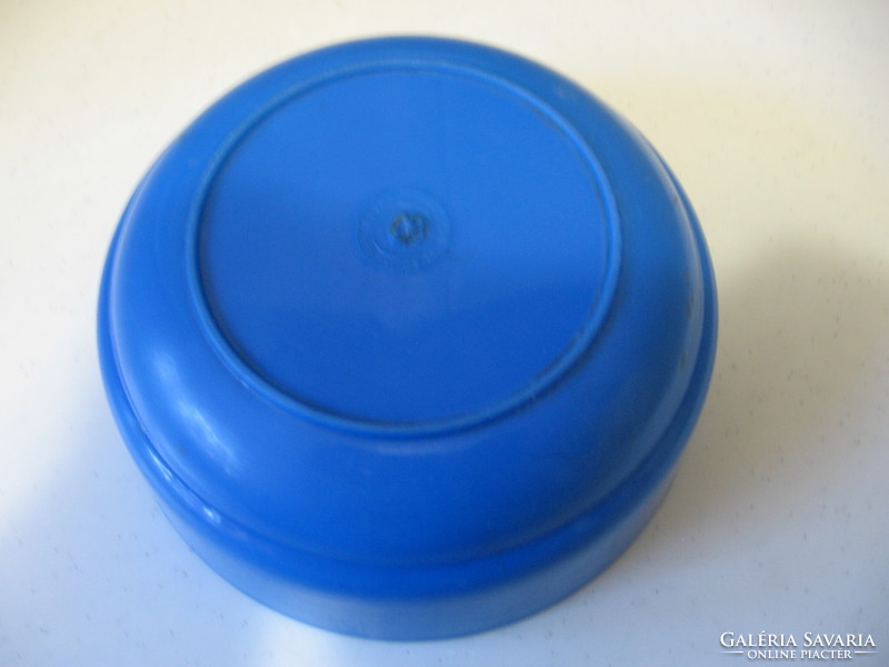 Retro blue bowl rori plastik per alimenti