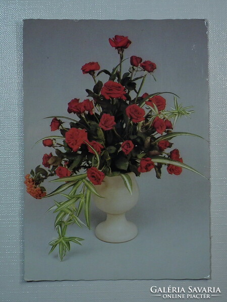 Used postcards with flowers, 10 pieces - according to the photos /10/