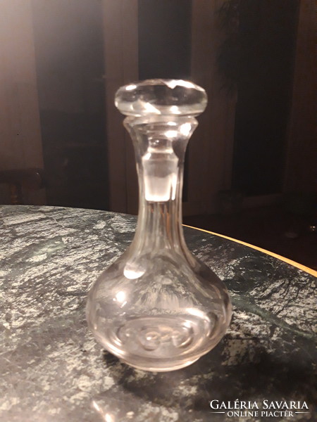 Old, blown, liqueur, crystal bottle