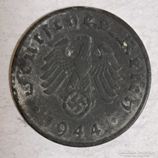Német Harmadik Birodalom 1944.  1 reichspfennig horogkereszttel . (70)