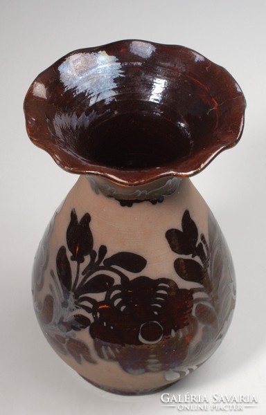 Vase of majolica from Hódmezővásárhely, hmv csenki i. 1930s.