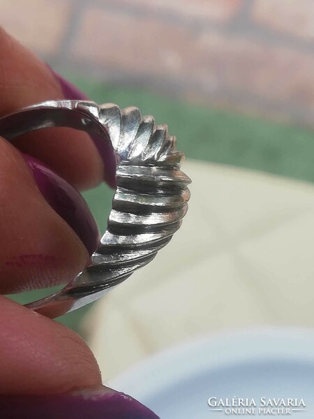 Large silver ring
