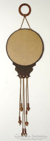 1P100 applied art leather mirror 120 x 34 cm