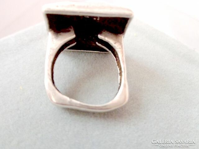 Ezüst  absztrakt  egyedi   gyűrű  7-es
