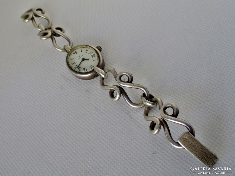 Beautiful old Candino silver watch with silver buckle