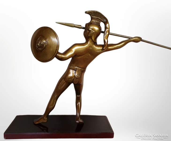 Spartan warrior bronze statue