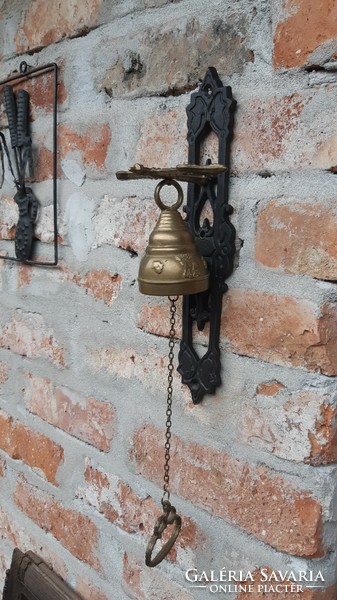 Old copper bell, bell, for door, gate