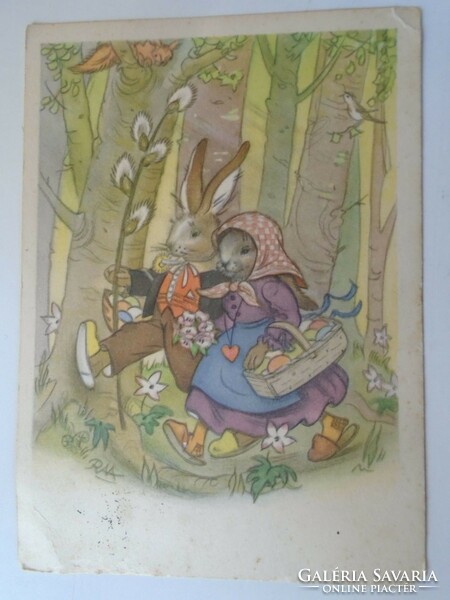 D199013 Easter card - 1940's charlotte baron - raa nr.4001