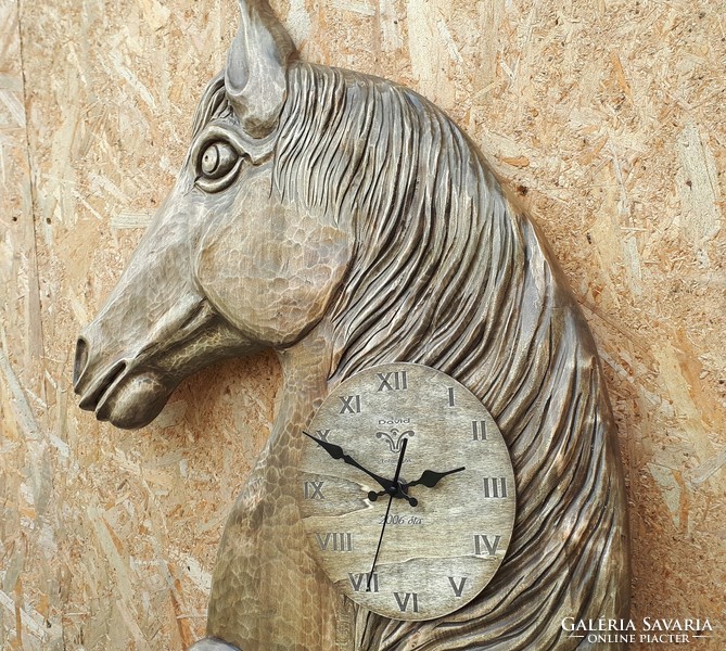 Horse clock horse clock wooden clock horse gift horse product horse carving horse clock horse horse furniture unique gift