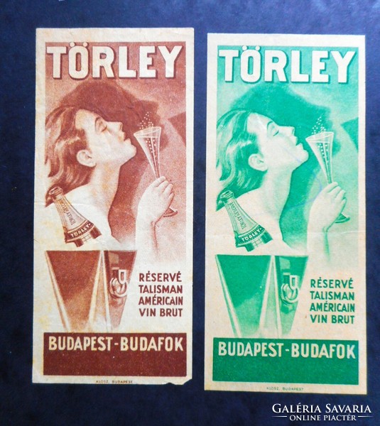 2 pcs. Törley champagne advertisement