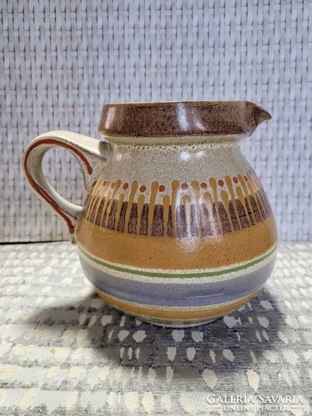 Retro stone-glazed ceramic jug