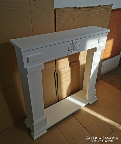 White false fireplace frame