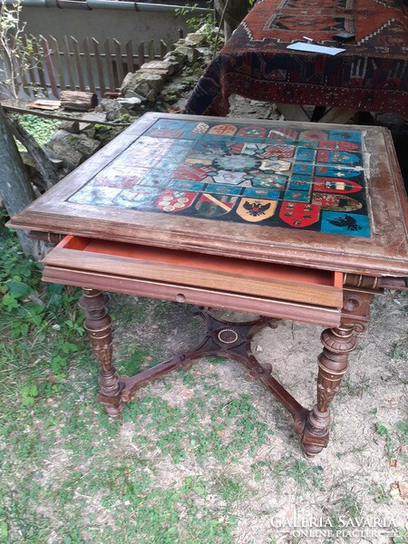 Tin German table with coat of arms table top 18.Sz wappentisch