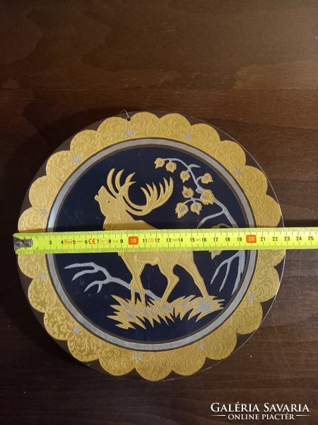 Extremely rare gilded decorative plate.