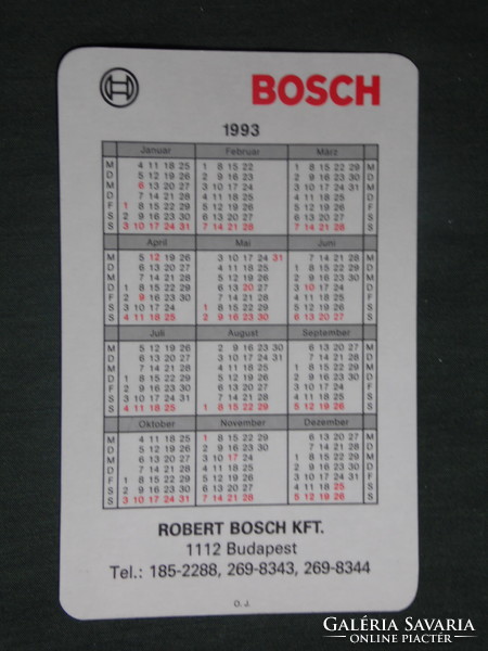Card calendar, bosch machine tools, 1993