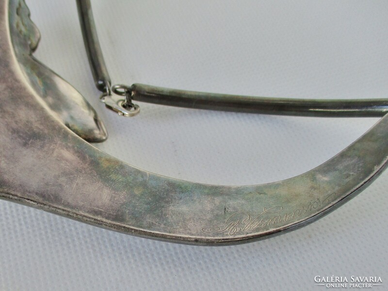 Régi M. Vismonski izraeli ékszerkészítő  gyönyörű ritka ezüst nyakéke