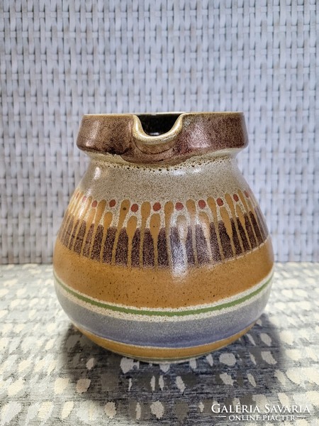 Retro stone-glazed ceramic jug
