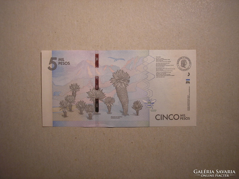 Kolumbia-5000 Pesos 2016 UNC