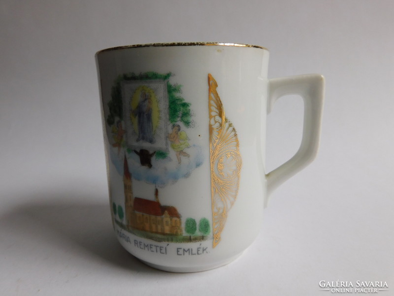 Antique Zsolnay mug rarity - Maria Hermitage souvenir