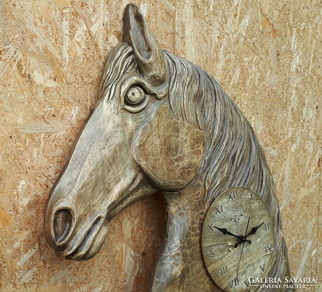 Horse clock horse clock wooden clock horse gift horse product horse carving horse clock horse horse furniture unique gift