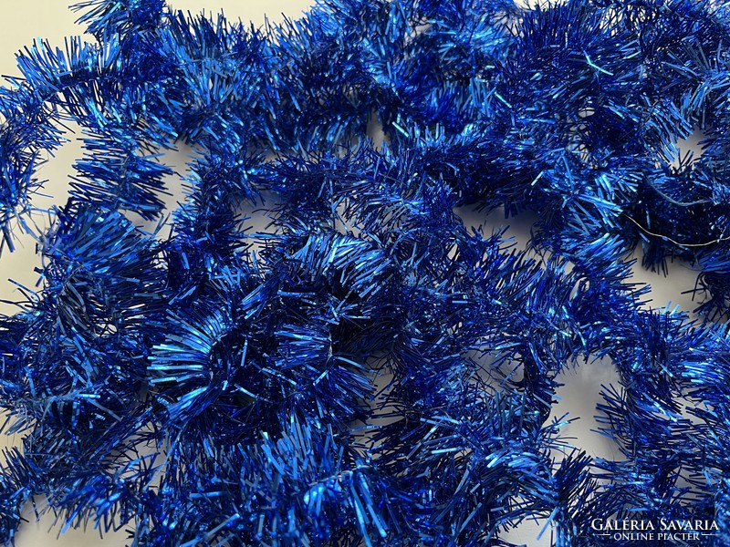 3 strands (approx. 8 meters) of royal blue Christmas garland - boa