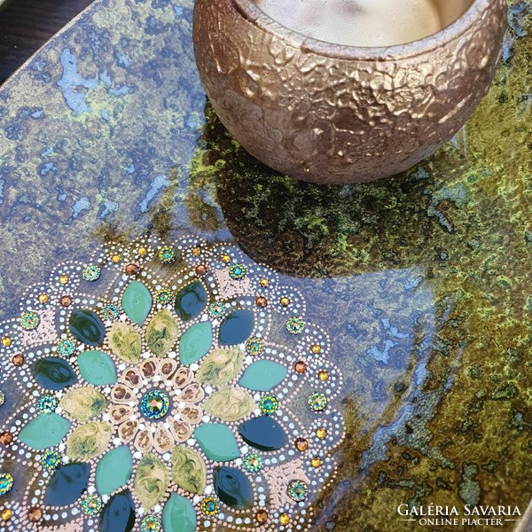 Tabletop mandala candle holder