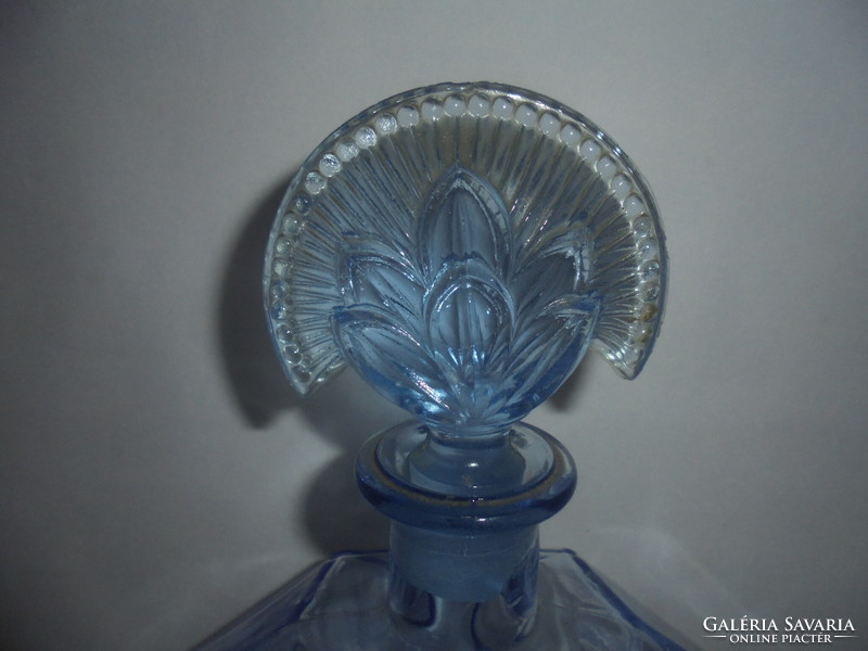 Old blue glass liqueur set