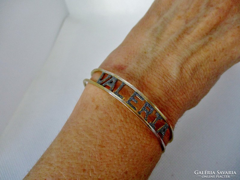 Beautiful old silver Italian Rebeca brand bracelet with diamond powder decoration