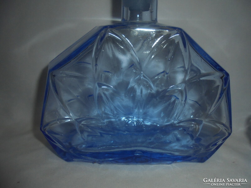 Old blue glass liqueur set