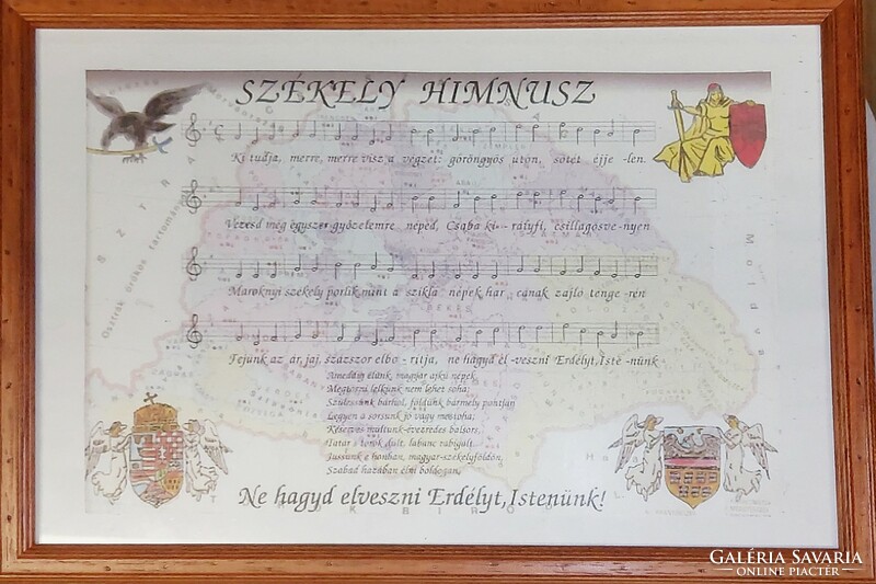 Székely anthem - in a glazed frame, size A4