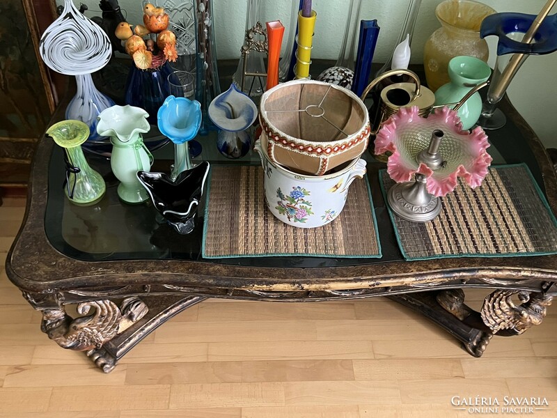 Richly decorated neo empire style side table / coffee table