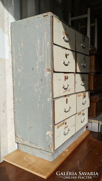 Industrial multi-drawer chest of drawers, cabinet