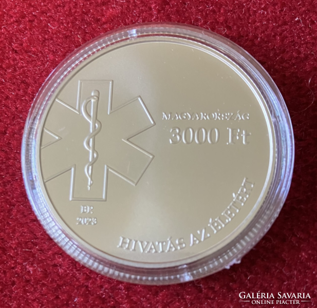 75th anniversary of the foundation of the national ambulance service HUF 3000 coin 2023