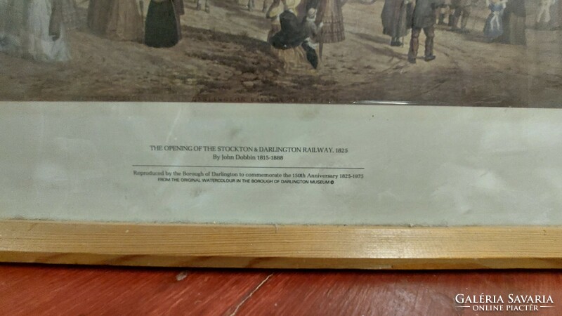 John Dobbin A Stockton és Darlington vasút megnyitása, 1825- Múzeumi reprodukció a  150.évfordulóra