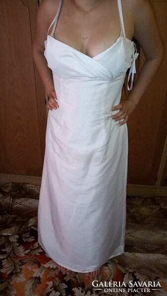 48 Siller XL női szép hosszú báli szalagavatói esküvői menyasszonyi koszorúslány ruha