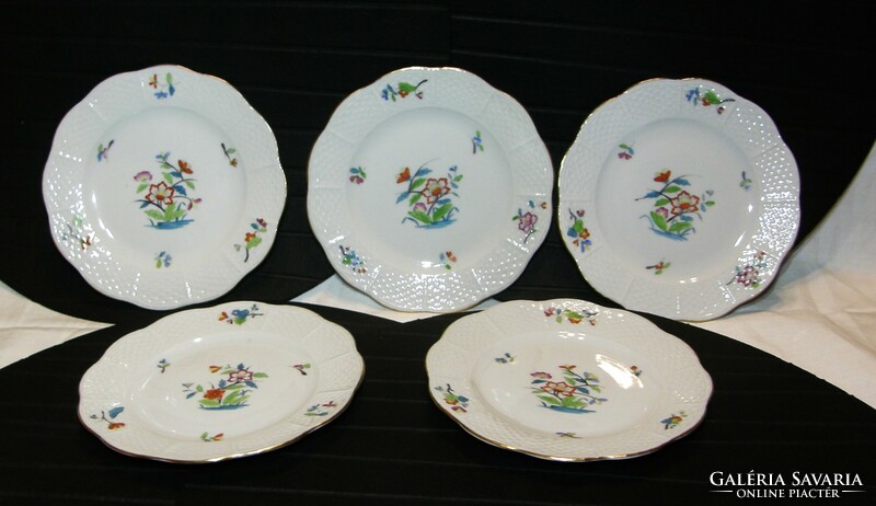 Herend chinoise cake set with oriental pattern