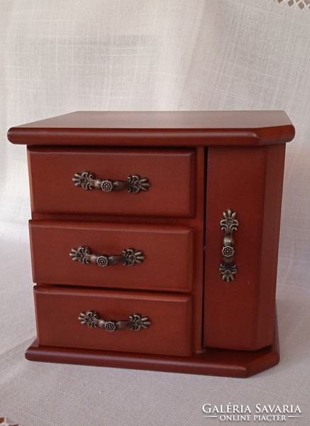 Small wooden jewelry cabinet