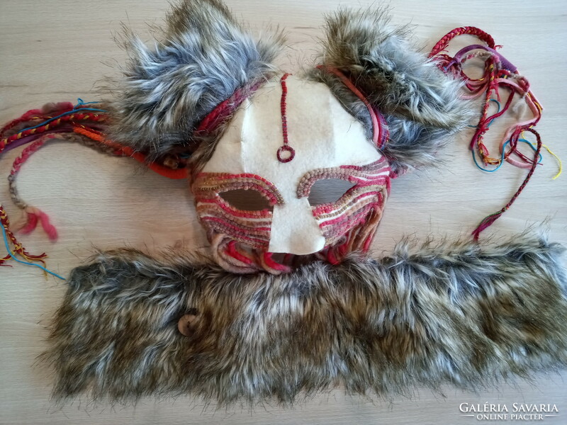 Unique handmade textile mask, wearable